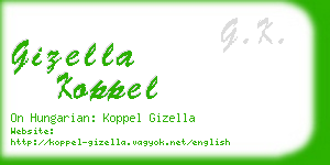 gizella koppel business card